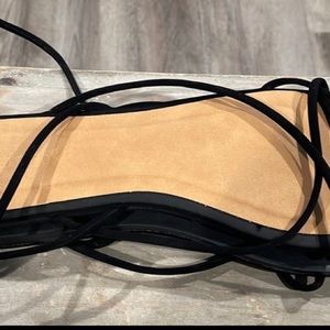 Bamboo Leg Wrap Flat Sandal